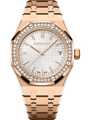 Audemars Piguet Royal Oak Selfwinding 37 Pink Gold - Diamond / Silver / 50th Anniversary