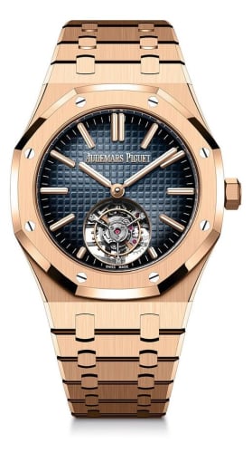 Audemars Piguet Royal Oak Self-Winding Flying Tourbillon Pink Gold / Blue / 50th Anniversary