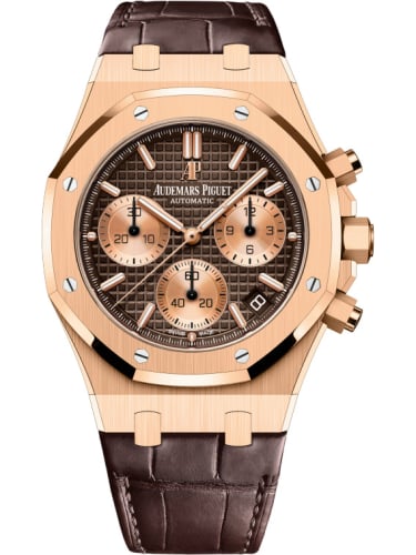 Audemars Piguet Royal Oak Chronograph 41 Pink Gold / Brown / Alligator