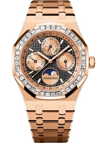 Audemars Piguet Royal Oak Perpetual Calendar 41 Pink Gold - Baguette / Black