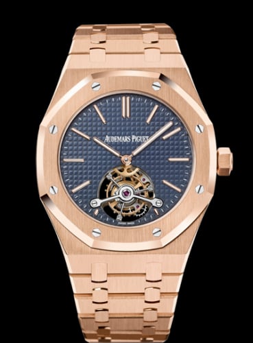 Audemars Piguet Royal Oak Ultra Thin Tourbillon Pink Gold / Blue