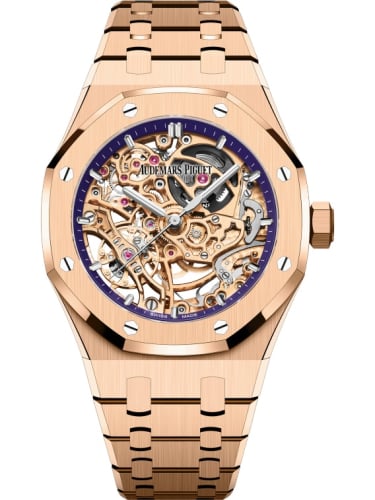 Audemars Piguet Royal Oak 37 Double Balance Wheel Openworked Pink Gold / Purple