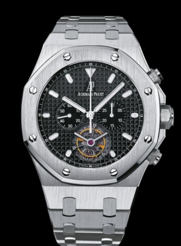 Audemars Piguet Royal Oak Tourbillon Chronograph Stainless Steel / Black / Bracelet