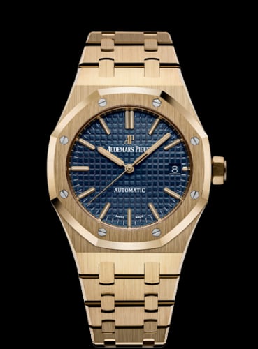 Audemars Piguet Royal Oak 15450 Selfwinding Yellow Gold / Blue