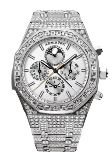 Audemars Piguet Royal Oak Grande Complication White Gold / Diamond / Silver / Bracelet