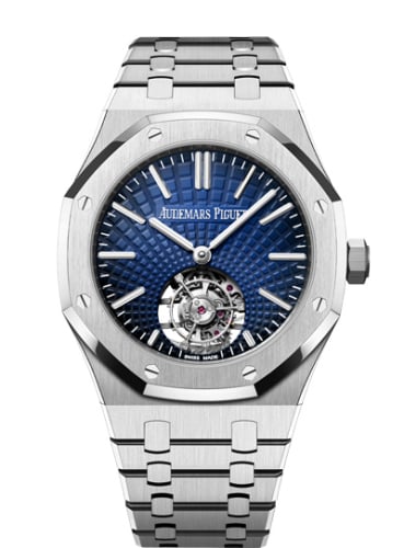 Audemars Piguet Royal Oak Self-Winding Flying Tourbillon Stainless Steel / Blue