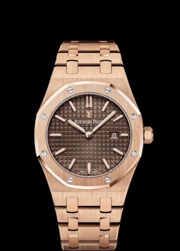 Audemars Piguet Royal Oak 67650 Quartz Pink Gold / Brown