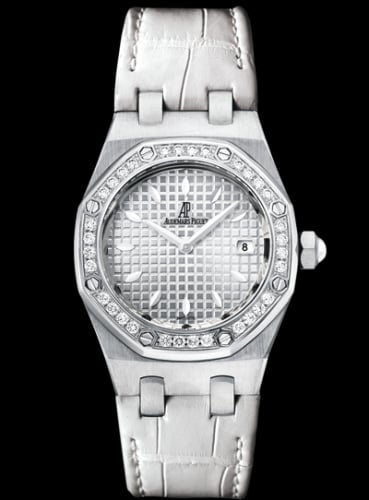 Audemars Piguet Royal Oak Quartz 67621 Stainless Steel / Diamond / Silver / Alligator