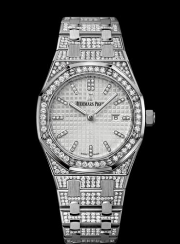 Audemars Piguet Royal Oak 33 Quartz White Gold / Diamond / Silver / Bracelet