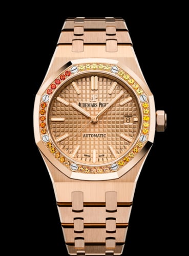Audemars Piguet Royal Oak 15451 Selfwinding Pink Gold / Pink / Sapphire