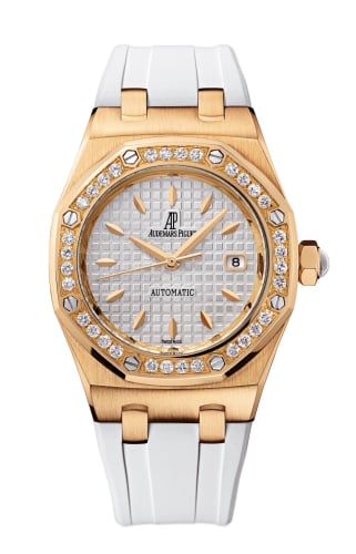 Audemars Piguet Royal Oak Selfwinding 77321 Pink Gold / Diamond / Silver / Rubber