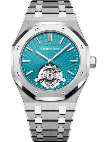 Audemars Piguet Royal Oak Ultra Thin Tourbillon Titanium - Platinum / Blue