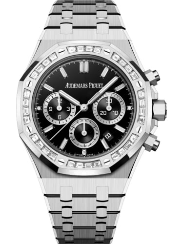 Audemars Piguet Royal Oak Chronograph 38 White Gold - Diamond / Onyx