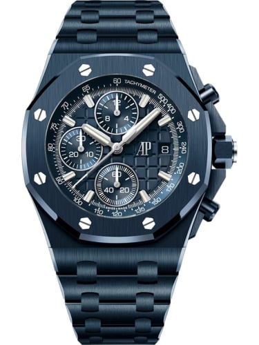 Audemars Piguet Royal Oak Offshore Blue Nuit, Nuage 50 Ceramic / Blue / Bracelet