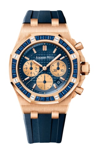 Audemars Piguet Royal Oak OffShore Lady Chronograph Pink Gold / Blue / Bartorelli