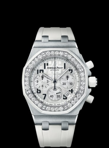 Audemars Piguet Royal Oak OffShore 26048 Lady Chronograph Stainless Steel / White