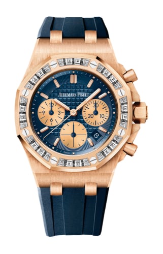 Audemars Piguet Royal Oak OffShore Lady Chronograph Pink Gold / Blue / Bartorelli