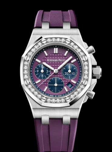 Audemars Piguet Royal Oak OffShore 26231 Lady Chronograph Stainless Steel / Plum / Diamond