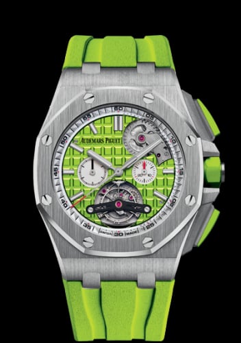Audemars Piguet Royal Oak Offshore Tourbillon Chronograph Selfwinding Stainless Steel / Green