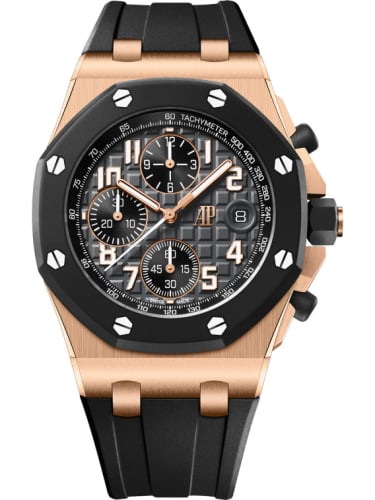 Audemars Piguet Royal Oak Offshore Pink Gold - Rubberclad / Black / Bracelet