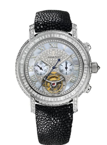 Audemars Piguet Jules Audemars 26083 Tourbillon Chronograph White Gold / MOP