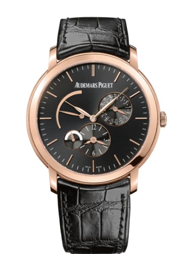 Audemars Piguet Jules Audemars 26380 Dual Time Pink Gold / Black