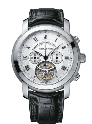 Audemars Piguet Jules Audemars Tourbillon Chronograph White Gold / Silver