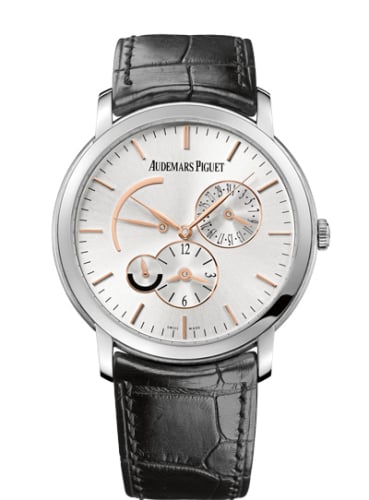 Audemars Piguet Jules Audemars 15180 Dual Time White Gold / Silver
