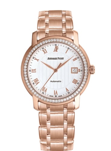 Audemars Piguet Jules Audemars Self-Winding Pink Gold / Diamond / Silver / Bracelet