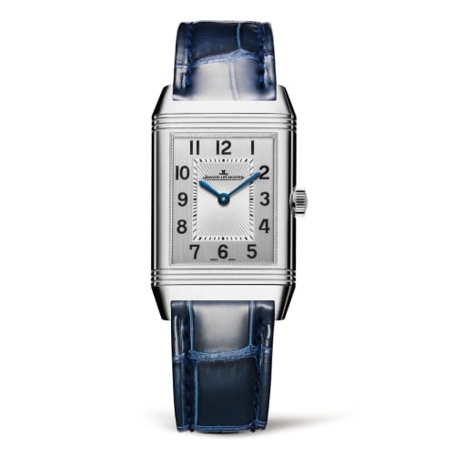 Jaeger-LeCoultre Reverso Classic Medium Duetto Stainless Steel / Silver / Alligator