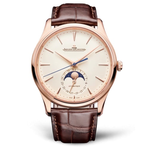 Jaeger-LeCoultre Master Ultra Thin Moon Pink Gold / Eggshell / Alligator