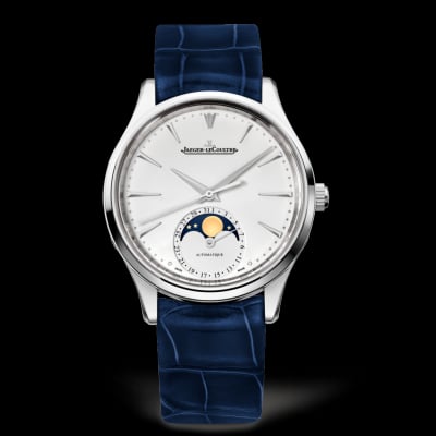 Jaeger-LeCoultre Master Ultra Thin Moon 34 Stainless Steel / Silver / Alligator