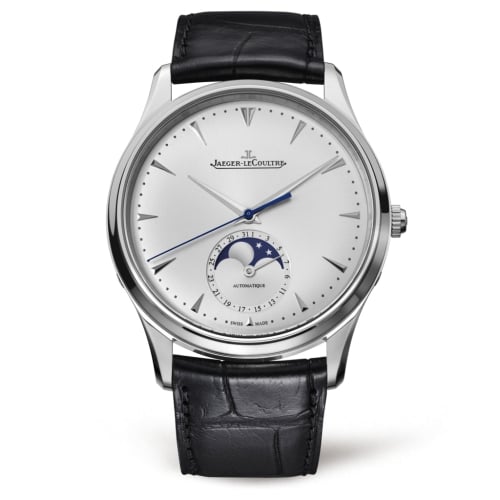 Jaeger-LeCoultre Master Ultra Thin Moon Stainless Steel / Silver / Alligator