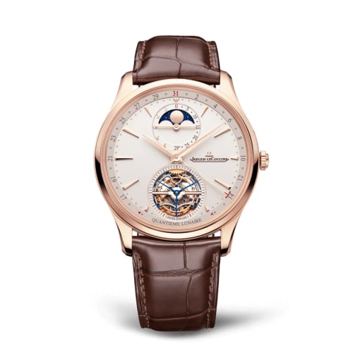 Jaeger-LeCoultre Master Ultra Thin Tourbillon Moon Pink Gold / Eggshell / Alligator