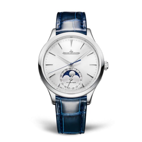 Jaeger-LeCoultre Master Ultra Thin Moon 36 Stainless Steel / Silver / Alligator