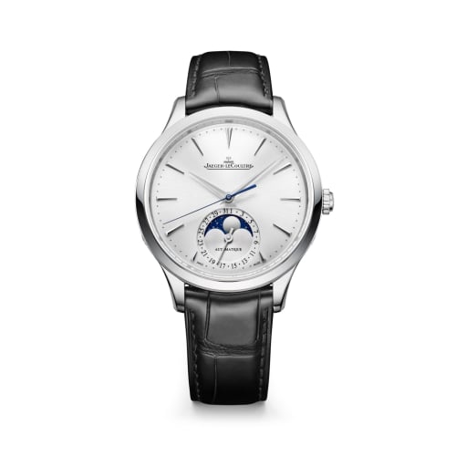 Jaeger-LeCoultre Master Ultra Thin Moon 36 Stainless Steel / Silver / Alligator