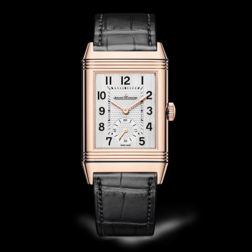 Jaeger-LeCoultre Reverso Classic Large Duoface Pink Gold / Silver / Alligator