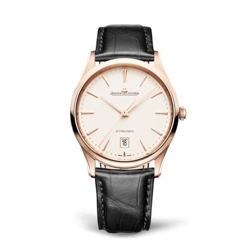 Jaeger-LeCoultre Master Ultra Thin Date Pink Gold / Eggshell / Alligator