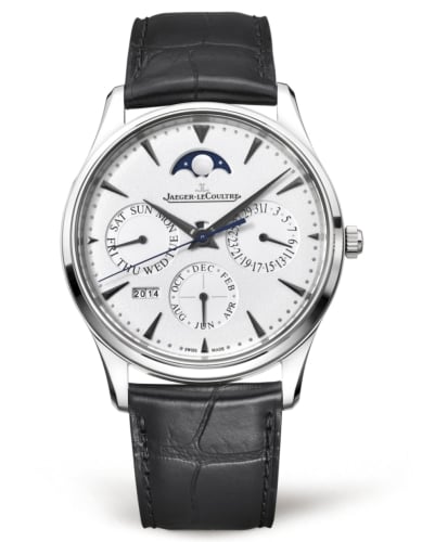 Jaeger-LeCoultre Master Ultra Thin Perpetual White Gold / Silver / Alligator