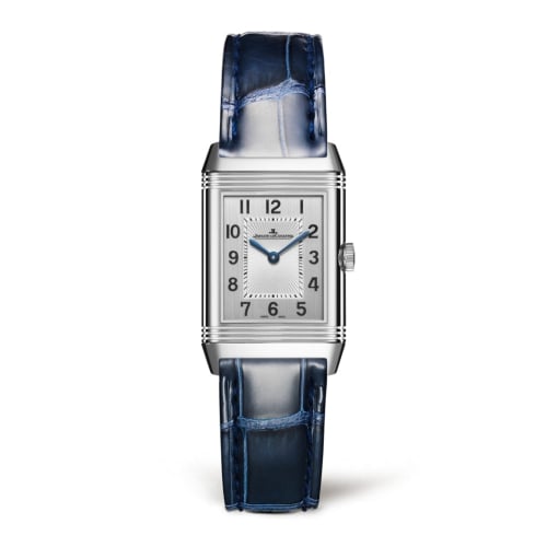 Jaeger-LeCoultre Reverso Classic Small Duetto Stainless Steel / Silver / Alligator
