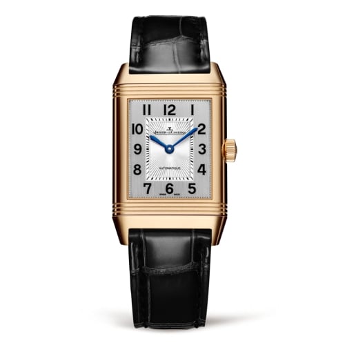 Jaeger-LeCoultre Reverso Classic Medium Duetto Pink Gold / Silver / Alligator