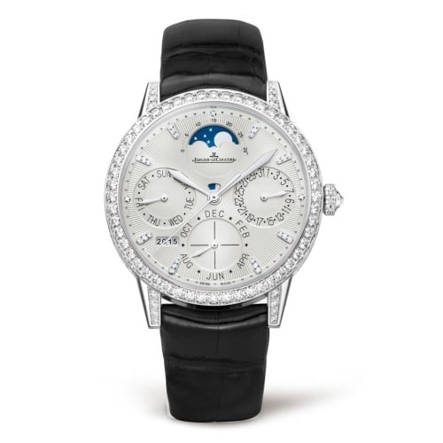 Jaeger-LeCoultre Rendez-Vous Perpetual Calendar White Gold / Silver / Alligator