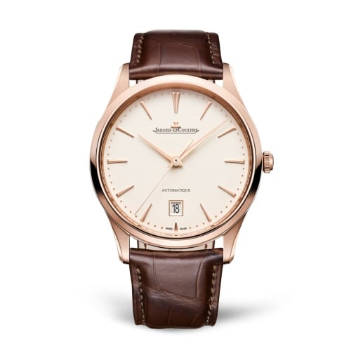 Jaeger-LeCoultre Master Ultra Thin Date Pink Gold / Eggshell / Alligator
