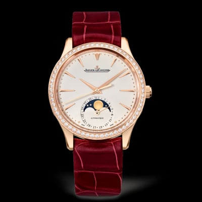 Jaeger-LeCoultre Master Ultra Thin Moon 34 Pink Gold / Diamond / Eggshell / Alligator