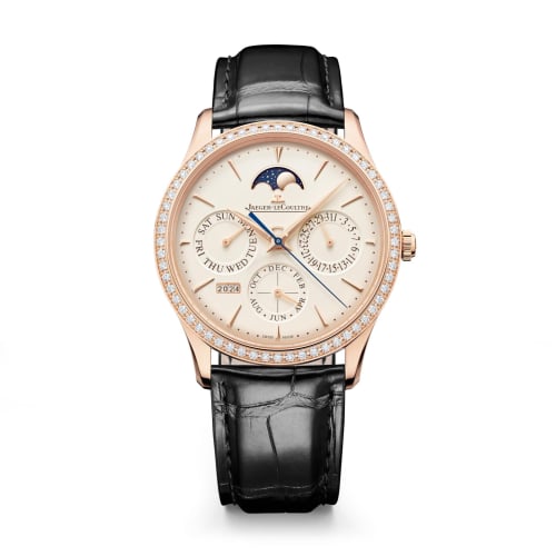 Jaeger-LeCoultre Master Ultra Thin Perpetual Pink Gold - Diamond / Eggshell