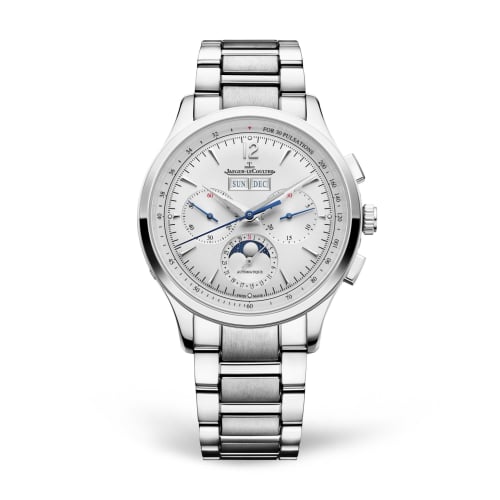 Jaeger-LeCoultre Master Control Chronograph Calendar Stainless Steel / Silver / Strap + Bracelet