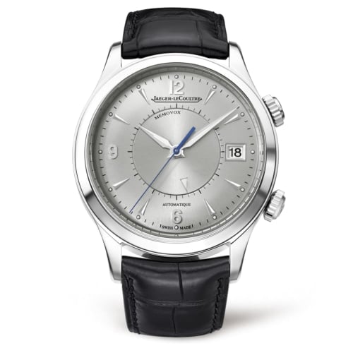 Jaeger-LeCoultre Master Memovox Stainless Steel / Silver / Alligator