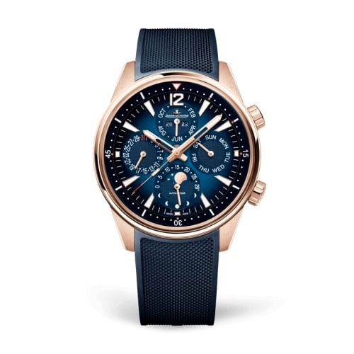 Jaeger-LeCoultre Polaris Perpetual Calendar Pink Gold / Blue / Two Straps