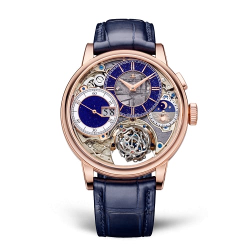 Jaeger-LeCoultre Master Grande Tradition Gyrotourbillon 3 Pink Gold / Blue
