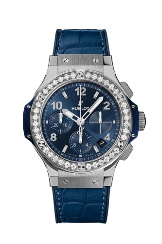 Hublot Big Bang Original 41 Stainless Steel - Diamond / Blue / Alligator
